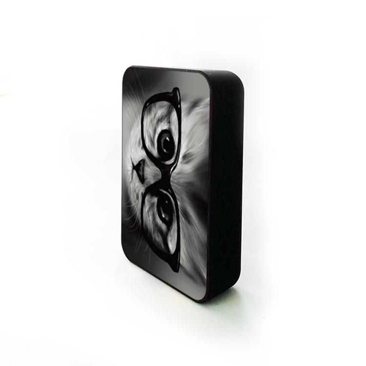 Cartoon Series Portable 10000mAh Power Bank Backup Battery Charger for Samsung, iPhone, Huawei etc. - Cat Wearing Glasses-3