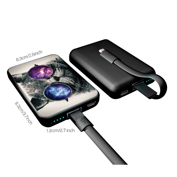 Cartoon Series Portable 10000mAh Power Bank for Samsung, iPhone, Huawei etc. - Cute Cat-7