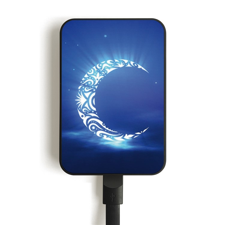 Cartoon Series 10000mAh 2.1A Portable Power Bank for Samsung, iPhone, Huawei etc. - Moon-1