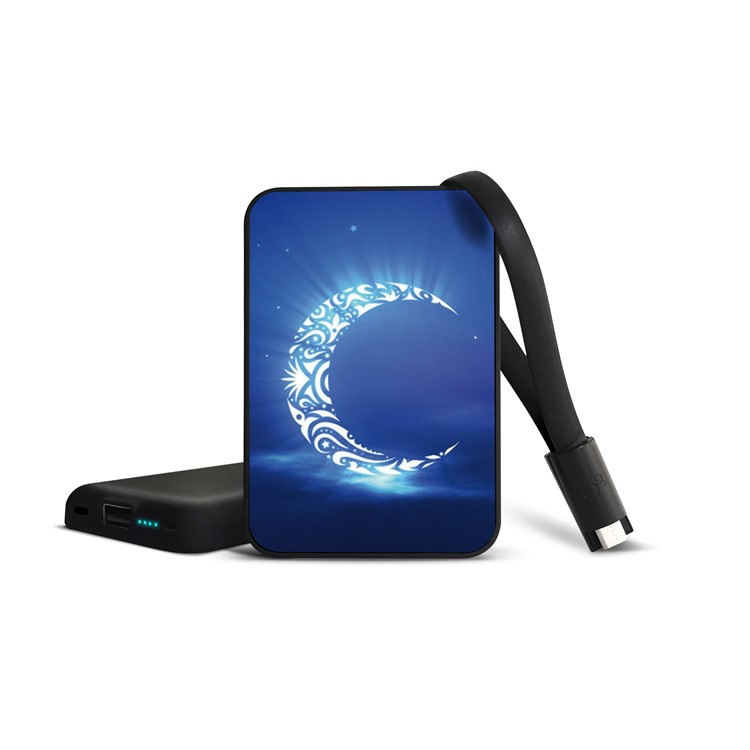 Cartoon Series 10000mAh 2.1A Portable Power Bank for Samsung, iPhone, Huawei etc. - Moon-2