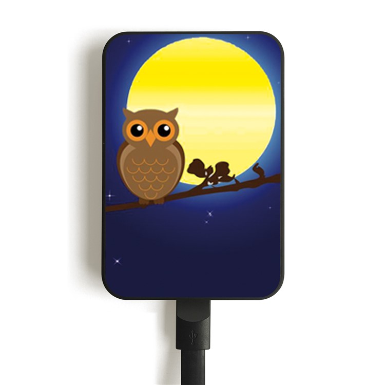 Cartoon Series Portable 10000mAh Power Bank for Samsung, iPhone, Huawei etc. - Owl on the Branch-1