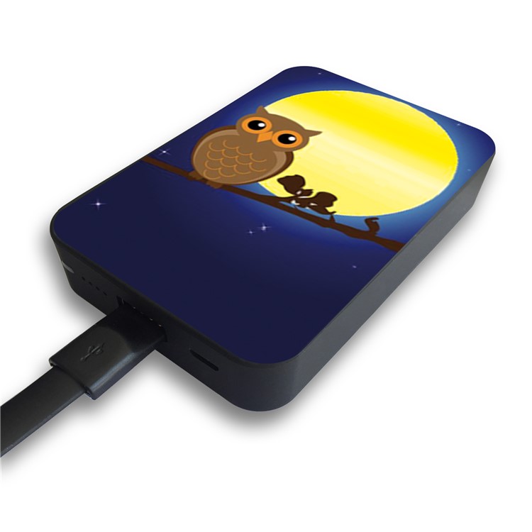 Cartoon Series Portable 10000mAh Power Bank for Samsung, iPhone, Huawei etc. - Owl on the Branch-4