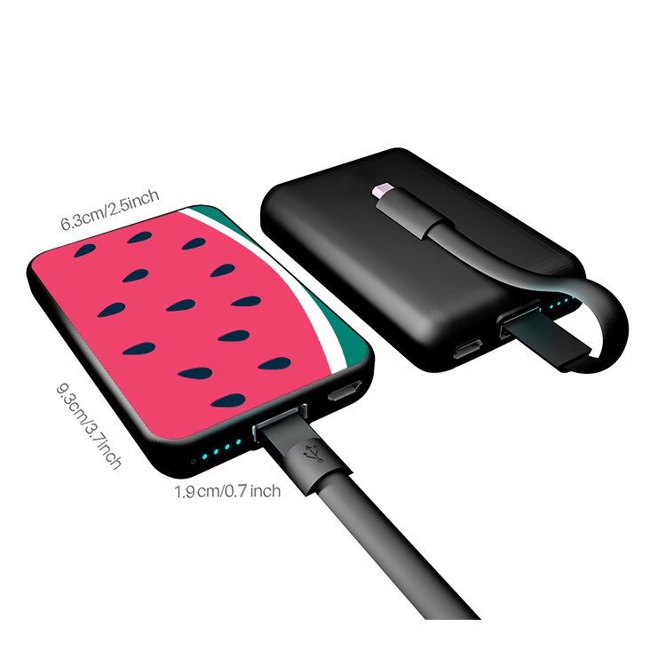 Cartoon Series Portable 10000mAh 2.1A Li-polymer Power Bank for Samsung, iPhone, Huawei etc. - Watermelon-7