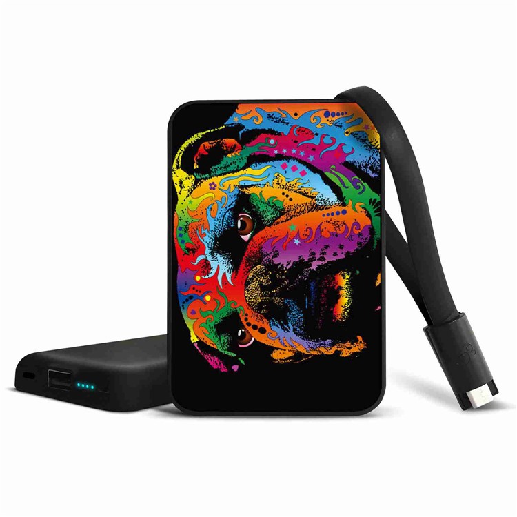 Cartoon Series 10000mAh Portable Travel Power Bank - Colorful Dog-1