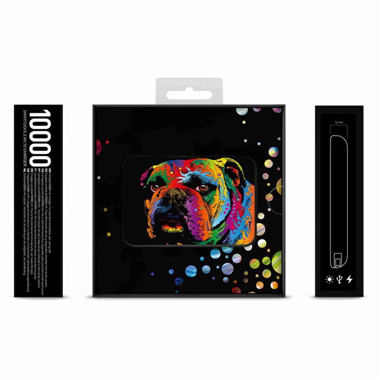 Cartoon Series 10000mAh Portable Travel Power Bank - Colorful Dog-11