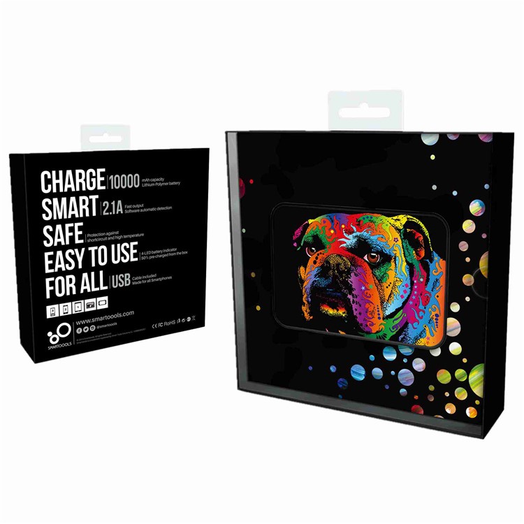 Cartoon Series 10000mAh Portable Travel Power Bank - Colorful Dog-12