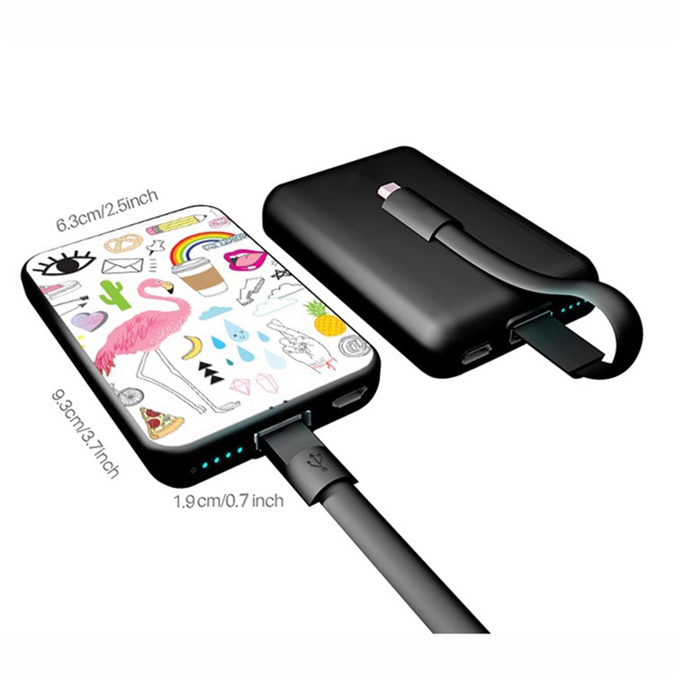 Cartoon Series 10000mAh Portable Travel Power Bank - Flamingo-4