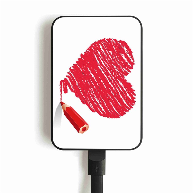 Cartoon Series 10000mAh Portable Travel Power Bank - Love Heart Drawing-8