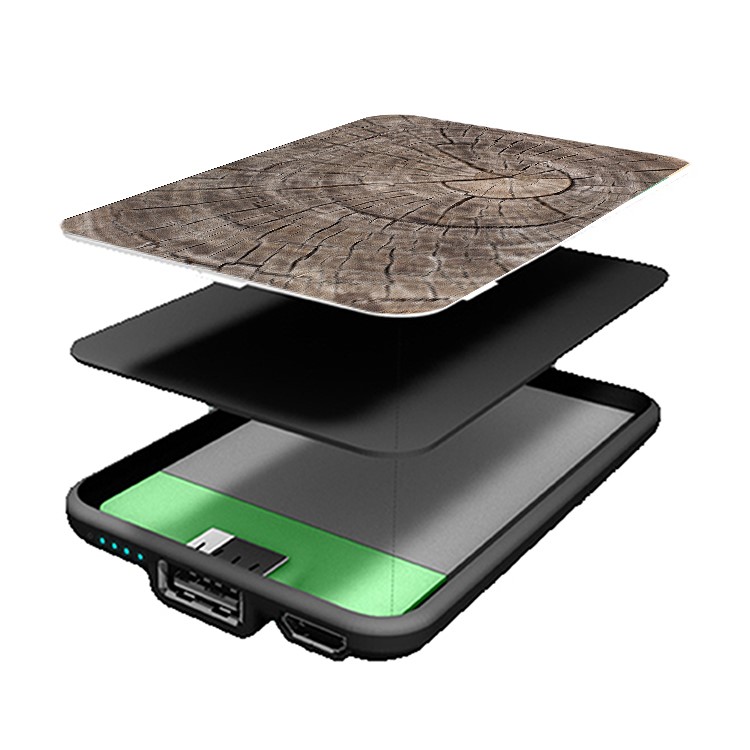 Cartoon Series 10000mAh Portable Travel Power Bank - Wood Skin-5