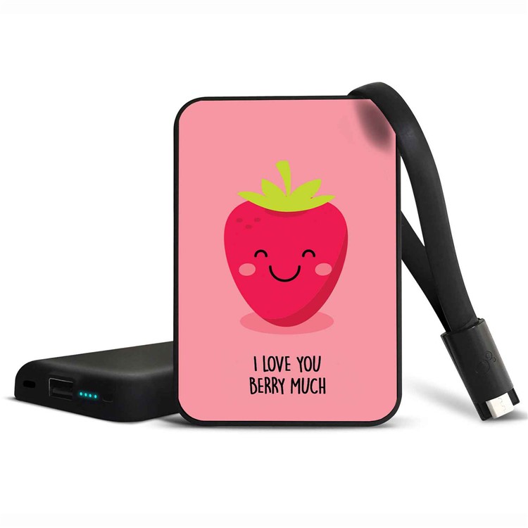 Cartoon Series 10000mAh Portable Travel Power Bank - Strawberry-1