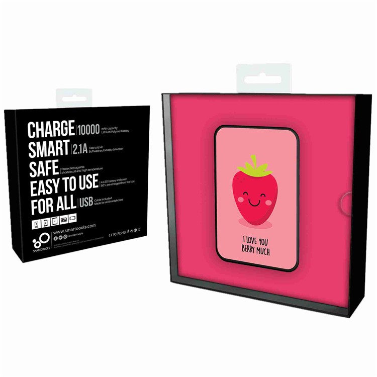 Cartoon Series 10000mAh Portable Travel Power Bank - Strawberry-12