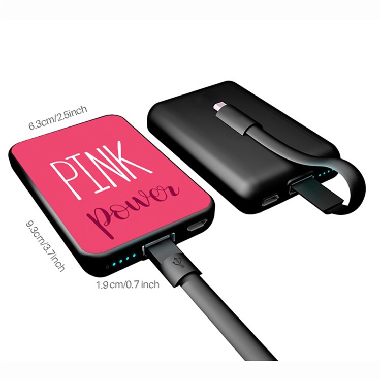 Cartoon Series 10000mAh Portable Travel Power Bank - PINK Power-4