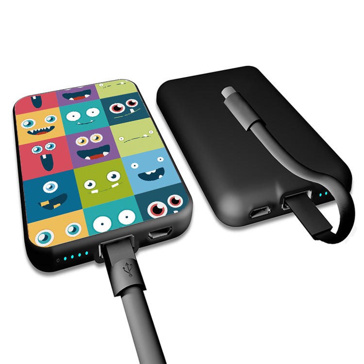 Cartoon Series 10000mAh Portable Travel Power Bank - Monsters-1