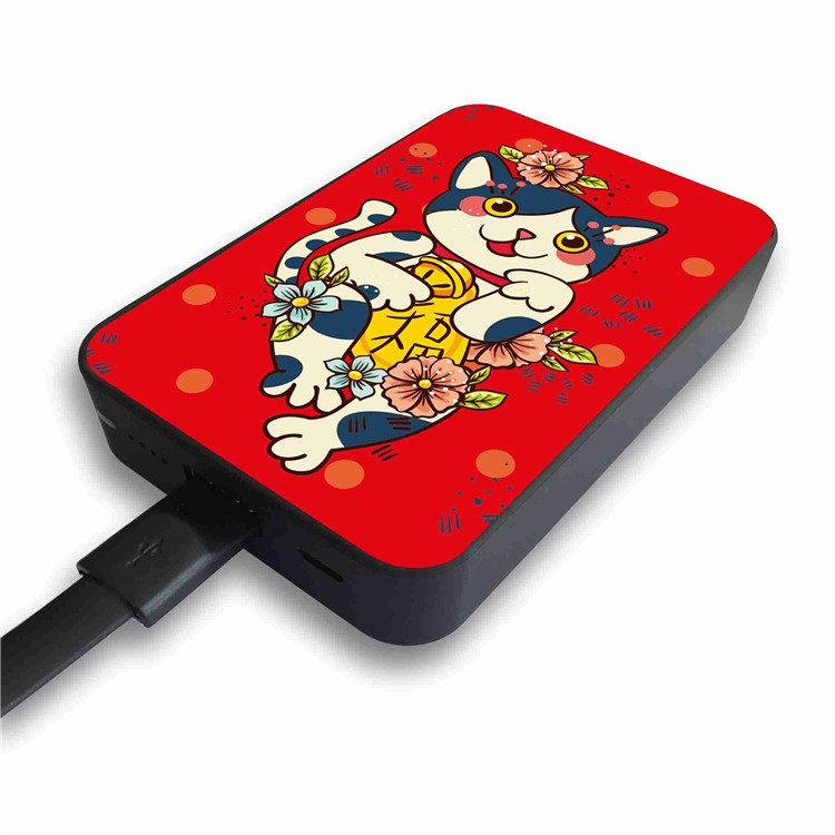 Cartoon Series 10000mAh Portable Travel Power Bank - Cat Smiling-5