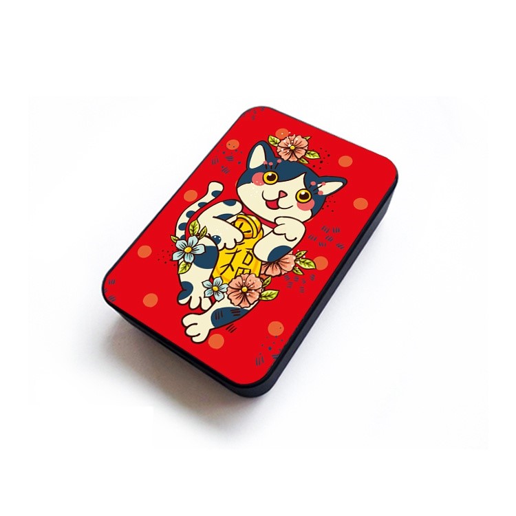 Cartoon Series 10000mAh Portable Travel Power Bank - Cat Smiling-6