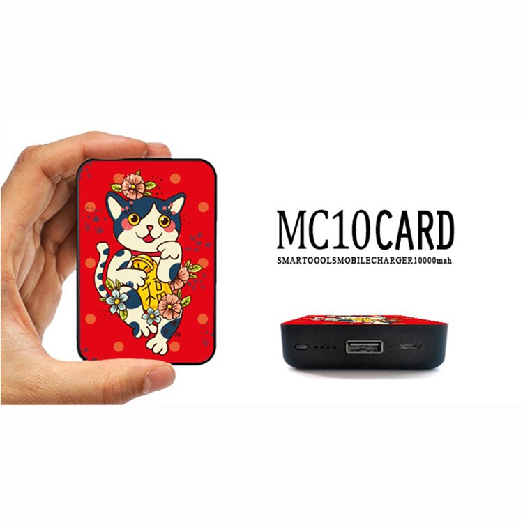 Cartoon Series 10000mAh Portable Travel Power Bank - Cat Smiling-9