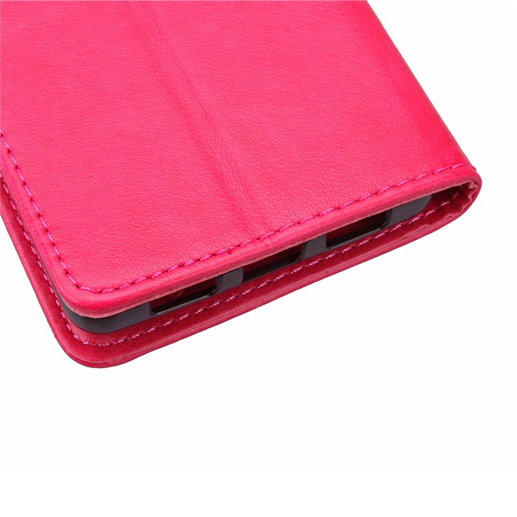 Imprint Lucky Clover Magnetic Wallet PU Leather Stand Shell for Huawei P9 Lite/G9 Lite - Rose-14