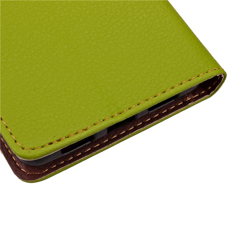 Leaf Shape Magnetic Flap Leather Stand Cover with Card Slots for Huawei P9 Lite / G9 Lite - Green-12