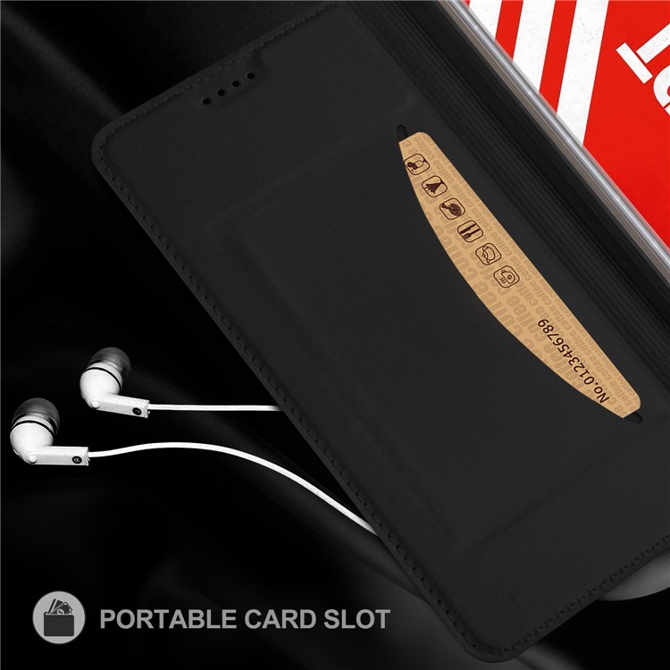 Flip Leather Card Holder Smart Phone Case for Huawei P Smart / Enjoy 7S - Black-5