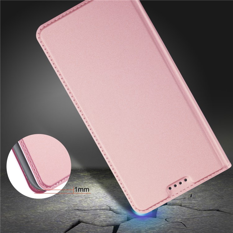 Flip Leather Card Holder Smart Phone Cover for Huawei P Smart / Enjoy 7S - Rose Gold-6