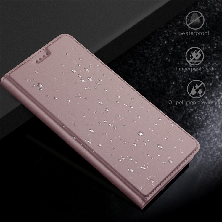 Flip Leather Card Holder Smart Phone Cover for Huawei P Smart / Enjoy 7S - Rose Gold-7