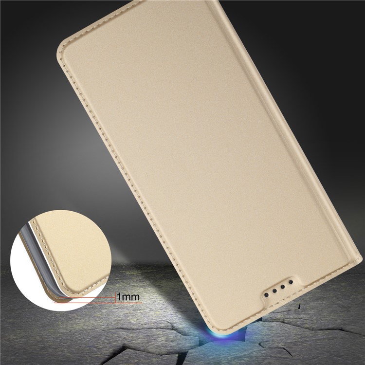Flip Leather Card Holder Smart Phone Shell for Huawei P Smart / Enjoy 7S - Gold-6