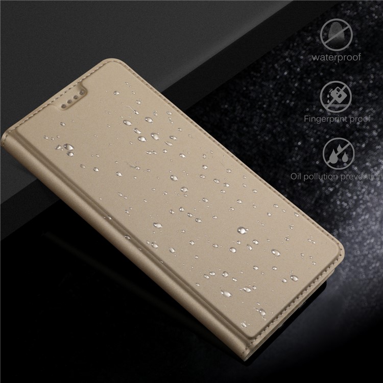 Flip Leather Card Holder Smart Phone Shell for Huawei P Smart / Enjoy 7S - Gold-7