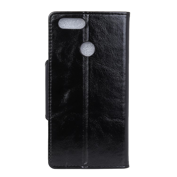 PU Leather Wallet Stand Mobile Phone Case for Huawei Honor 7X - Black-3