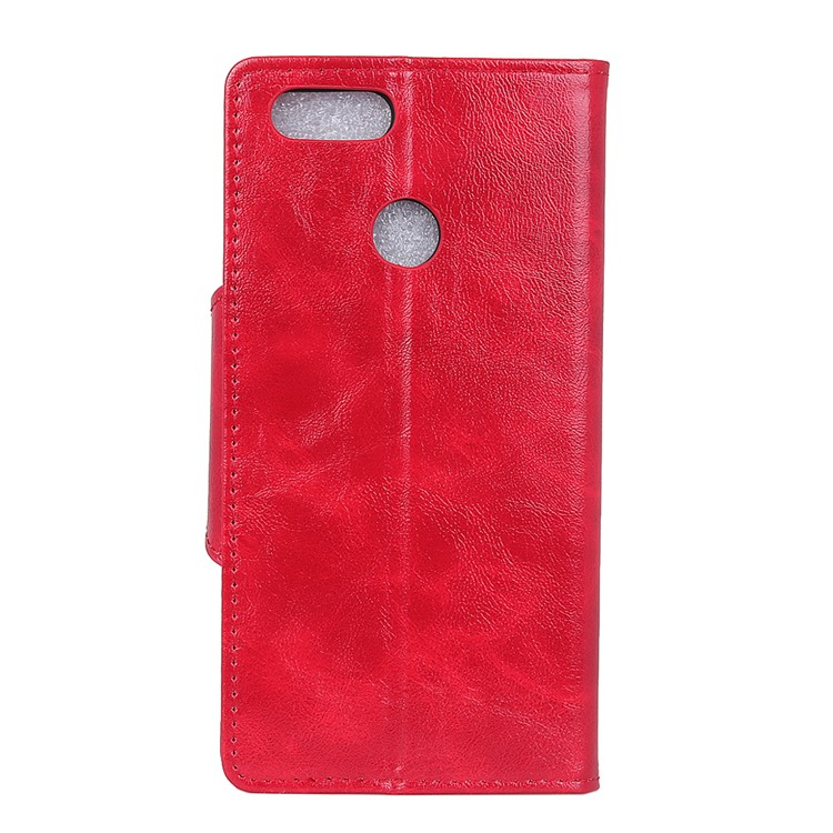 PU Leather Wallet Stand Mobile Phone Shell for Huawei Honor 7X - Red-2