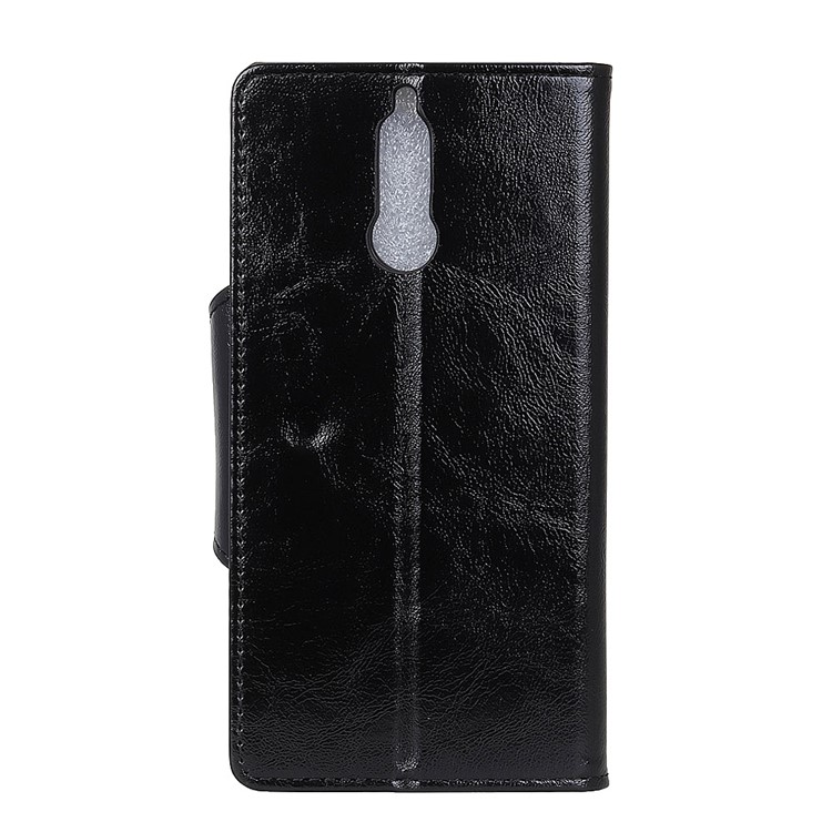 Textured PU Leather Wallet Stand Phone Case for Huawei Mate 10 Lite/nova 2i/Maimang 6/Honor 9i (India) - Black-3