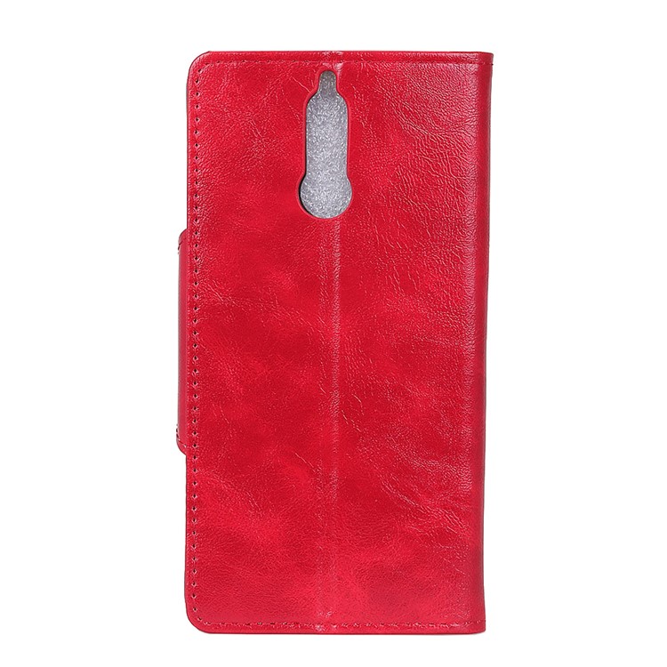 Textured PU Leather Wallet Stand Phone Shell for Huawei Mate 10 Lite/nova 2i/Maimang 6/Honor 9i (India) - Red-3