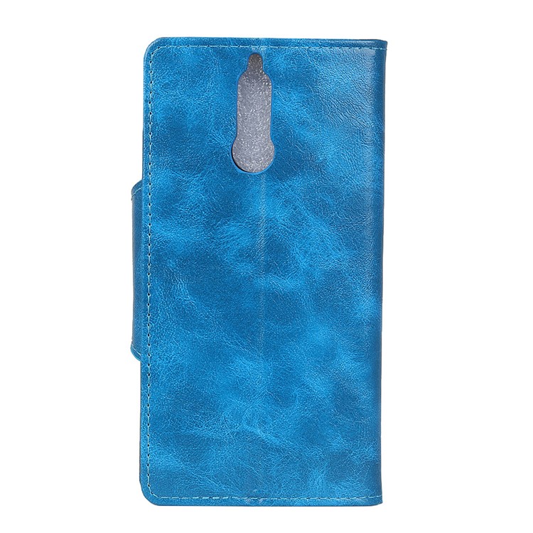 Textured PU Leather Wallet Stand Phone Casing for Huawei Mate 10 Lite/nova 2i/Maimang 6/Honor 9i (India) - Blue-3