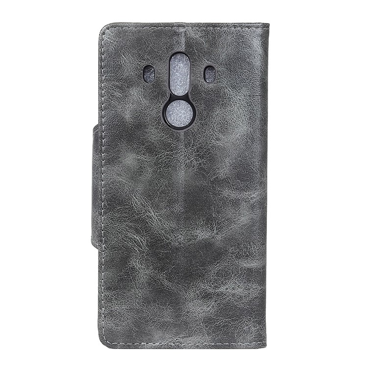 Textured PU Leather Wallet Phone Cover with Stand for Huawei Mate 10 Pro - Grey-3