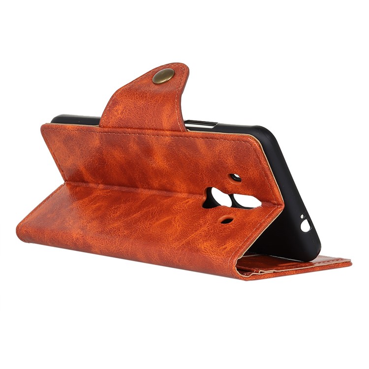 Textured PU Leather Wallet Phone Case Accessory for Huawei Mate 10 Pro - Orange-5