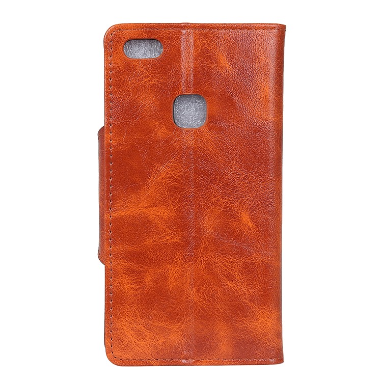 Textured PU Leather Wallet Stand Cell Phone Case for Huawei P10 Lite - Orange-3