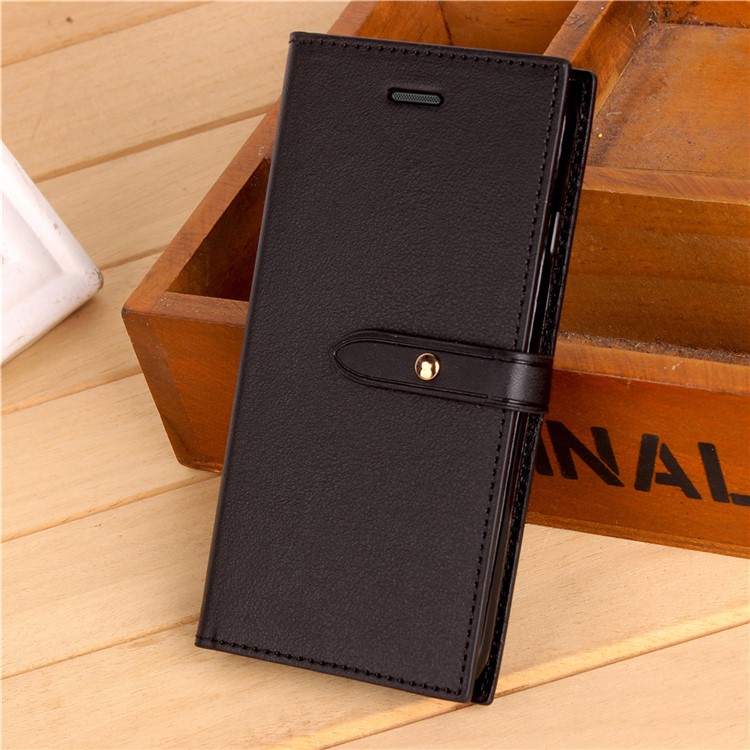 Business Style PU Leather Wallet Stand Case for Huawei P10 Lite - Black-3