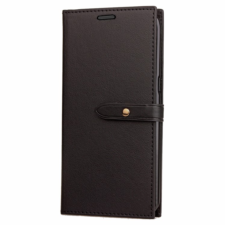 Business Style PU Leather Wallet Stand Case for Huawei P10 Lite - Black-9