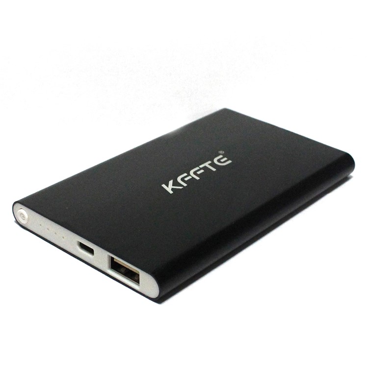 KFFTE 3500mAh Portable Li-polymer Power Bank Charger for iPhone iPad Samsung etc. - Black-1