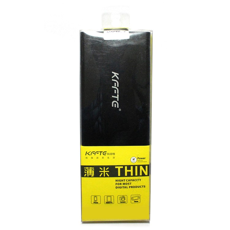 KFFTE 3500mAh Portable Li-polymer Power Bank Charger for iPhone iPad Samsung etc. - Black-10
