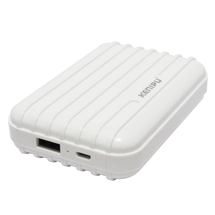 KFFTE 3500mAh Portable Travelling Case Li-polymer Power Bank Charger for iPhone iPad Samsung etc. - White-6