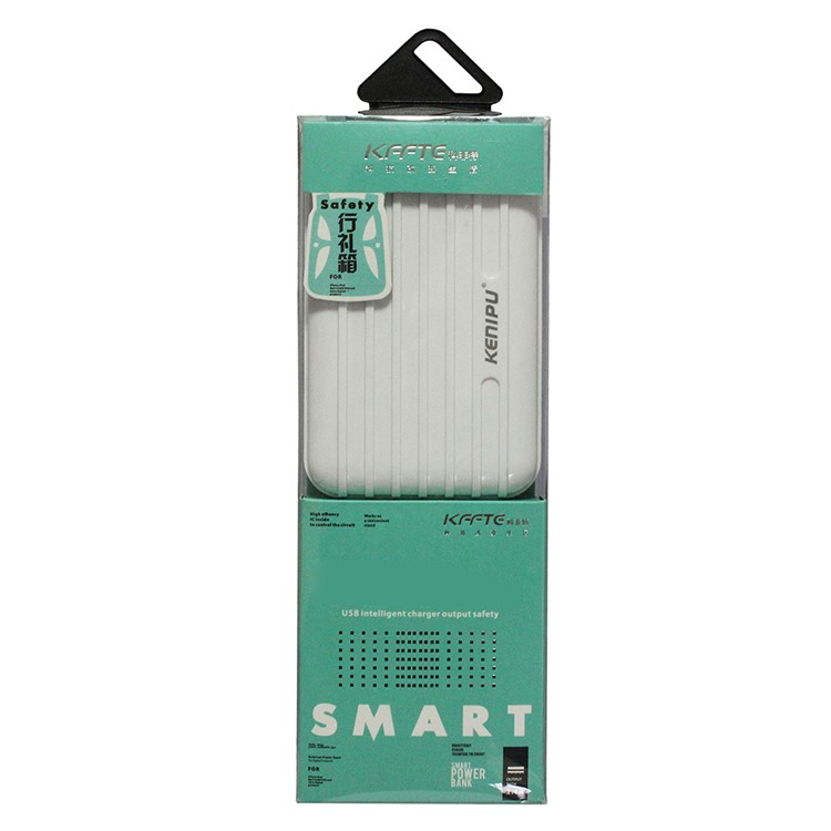 KFFTE 3500mAh Portable Travelling Case Li-polymer Power Bank Charger for iPhone iPad Samsung etc. - White-9