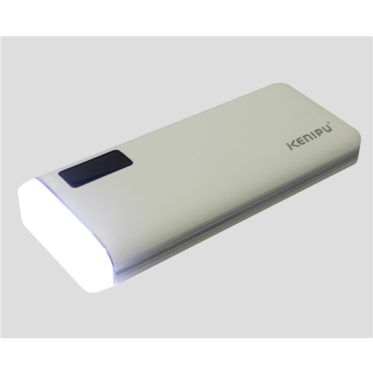 KENIPU 9000mAh External Dual USB Power Bank with LED Flashlight for iPhone iPad Samsung Huawei-9