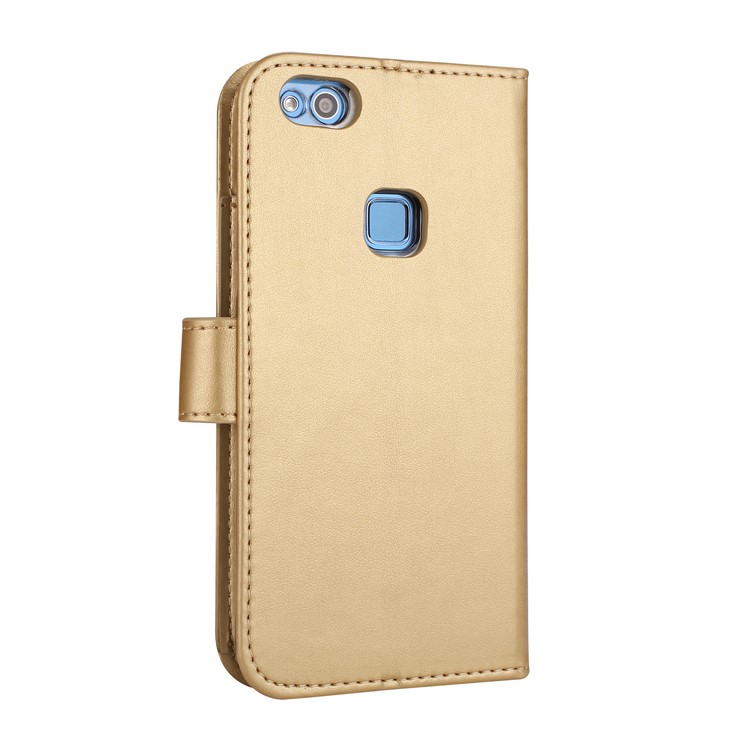 Rhinestone Imprint Butterfly Flower Wallet Stand Leather Shell for Huawei P10 Lite - Gold-3