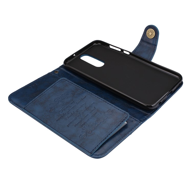 5-Slot Vintage Oil Wax Leather Stand Case with Card Slots for Huawei Mate 10 Lite - Blue-5