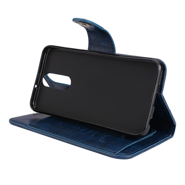5-Slot Vintage Oil Wax Leather Stand Case with Card Slots for Huawei Mate 10 Lite - Blue-6