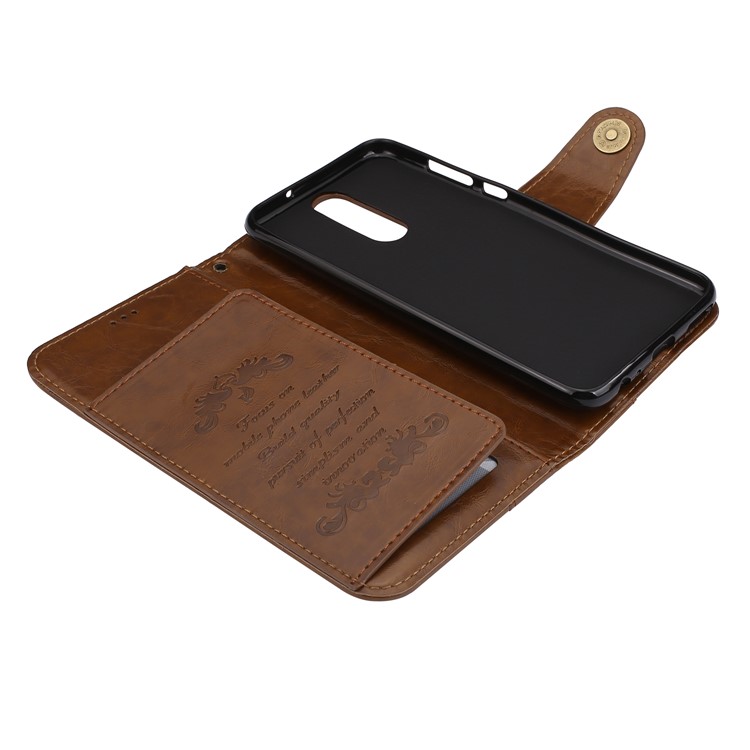 5-Slot Vintage Oil Wax Leather Stand Cover with Card Slots for Huawei Mate 10 Lite - Brown-5
