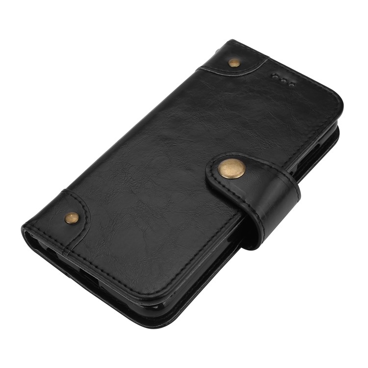 5-Slot Vintage Oil Wax Leather Wallet Stand Case for Huawei Mate 10 - Black-4