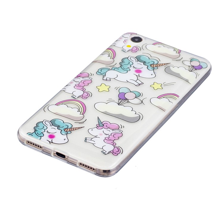 Pattern Printing IMD Soft TPU Gel Case for Huawei Y6II / Honor 5A / Honor Holly 3 - Shy Unicorns-3