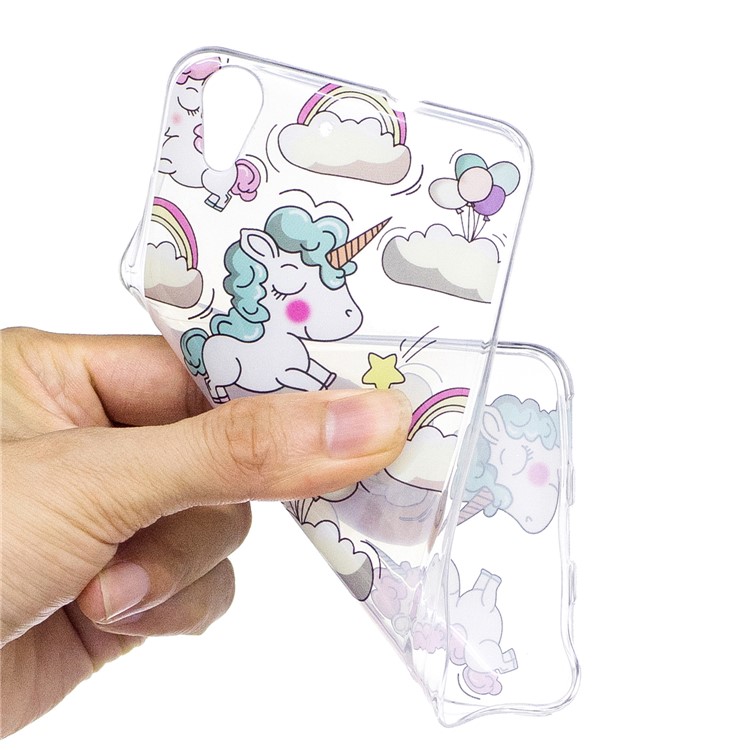 Pattern Printing IMD Soft TPU Gel Case for Huawei Y6II / Honor 5A / Honor Holly 3 - Shy Unicorns-5