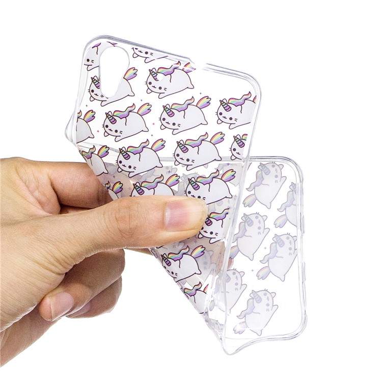 Pattern Printing IMD Soft TPU Gel Cover for Huawei Y6II / Honor 5A / Honor Holly 3 - Cute Unicorns-5
